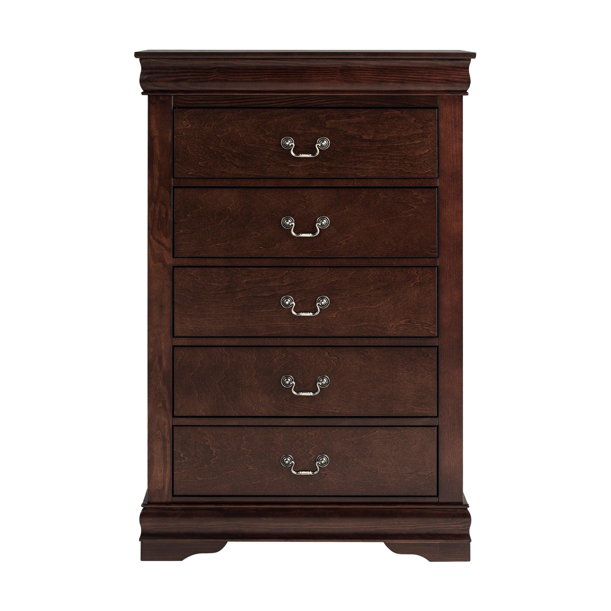 Transitional 5-Drawer 31.5 in. Wide Chest of Drawers with Bracket Feet