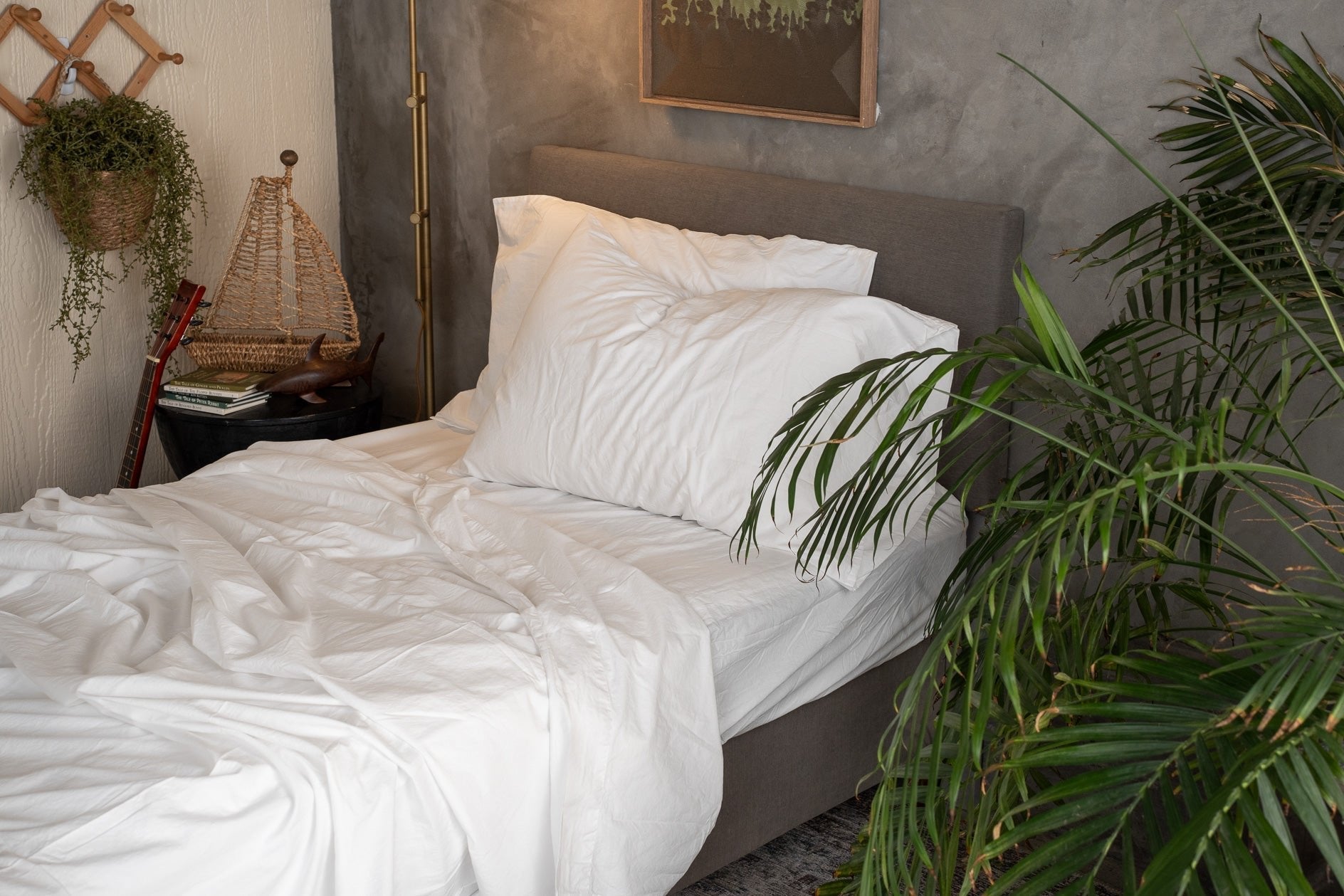 Kids Crinkle Percale Organic Cotton Sheet Set + Pillowcases